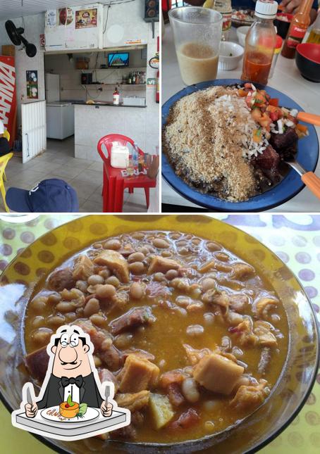 A ilustração do Bar do Copo Sujo’s comida e interior