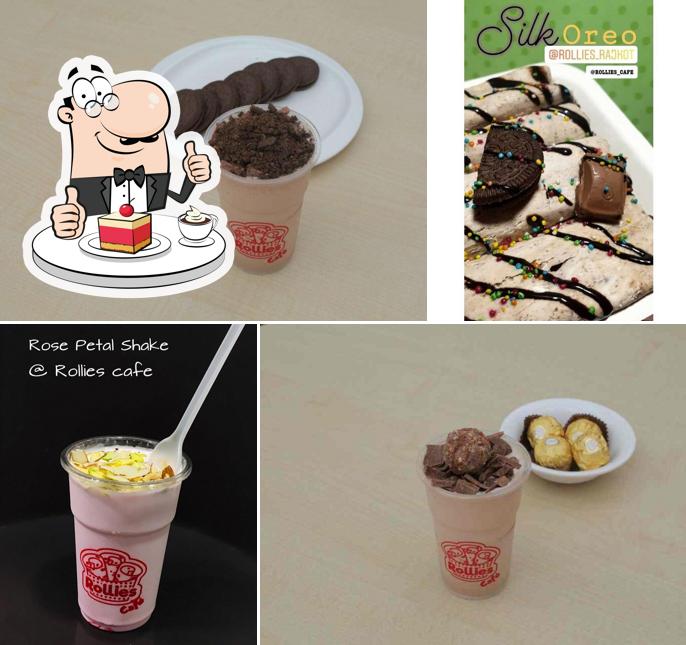 Rollies Live Icecream serves a range of sweet dishes