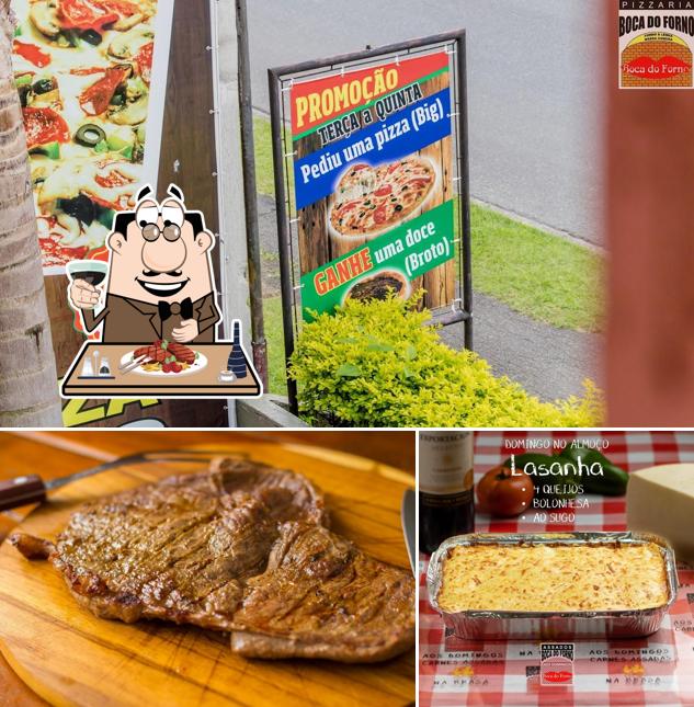 Há uma seleção de refeições para os amantes da carne