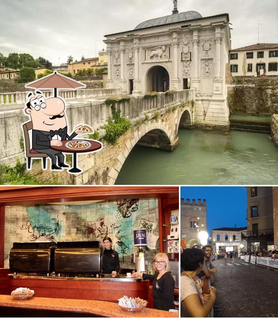 Caffetteria Goppion si caratterizza per la esterno e bancone da bar