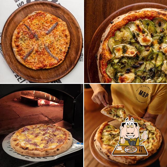 Consiga diferentes variedades de pizza