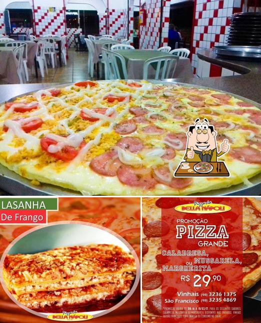 No Pizzaria Bella Napoli Vinhais, você pode degustar pizza