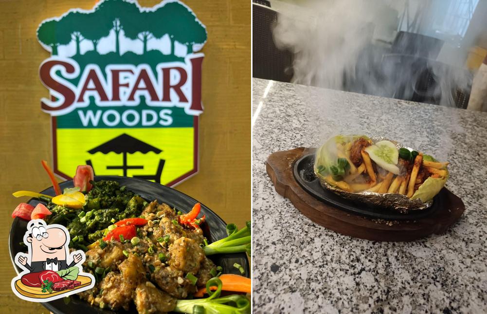 Order meat dishes at Safari Woods Kitchen & Bar