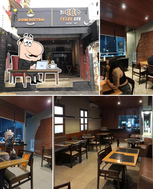 O interior do Peixe Cru - Gastro Bar