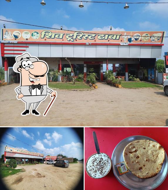 The restaurant's exterior and food