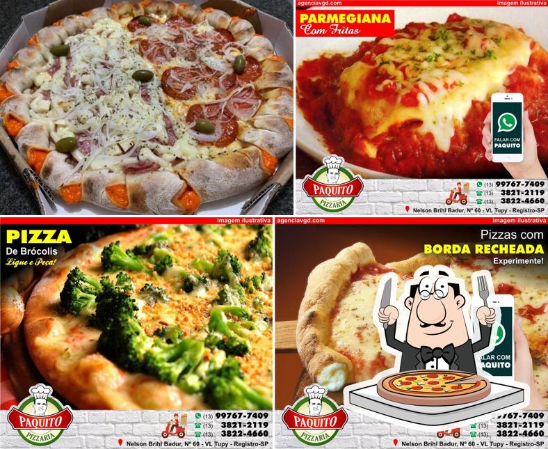 Consiga pizza no Paquito Pizzaria