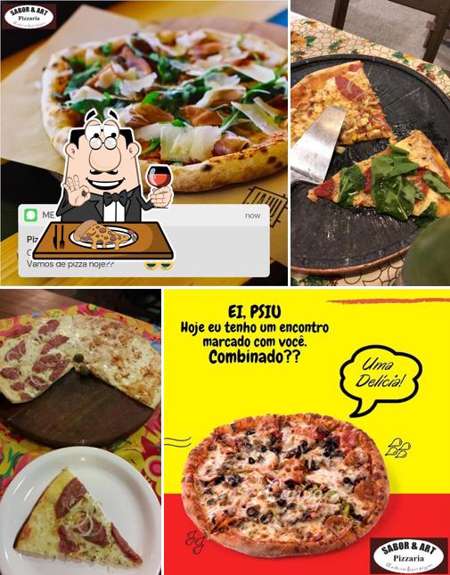 Escolha diferentes variedades de pizza