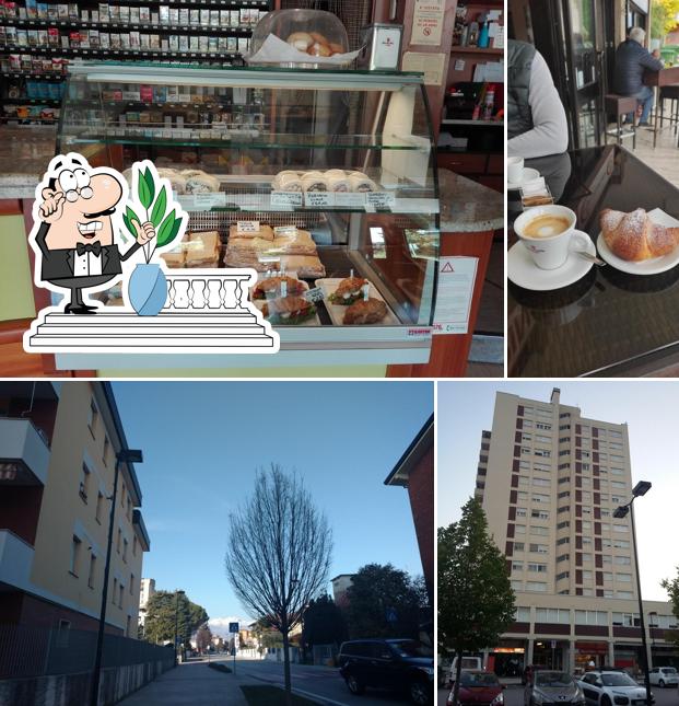 La esterno e cibo del ristorante