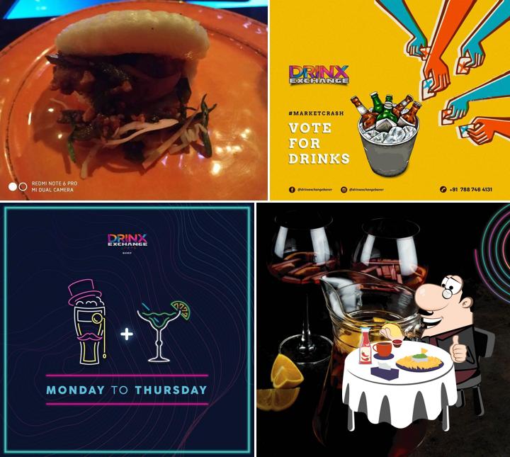 Order a burger at Drinx Exchange