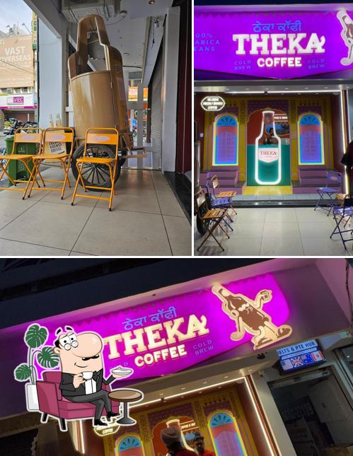 The interior of Theka Coffee