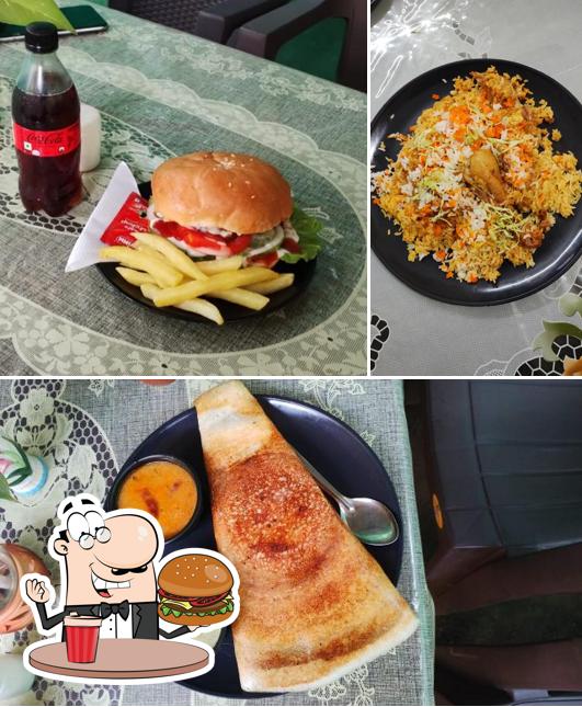 Hamburger at Anugrah garden cafe Goa