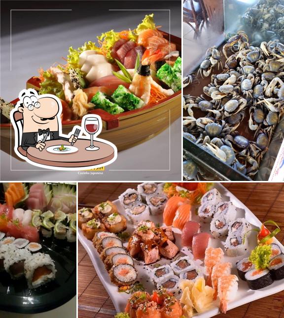 Platos en Ilha Sushi