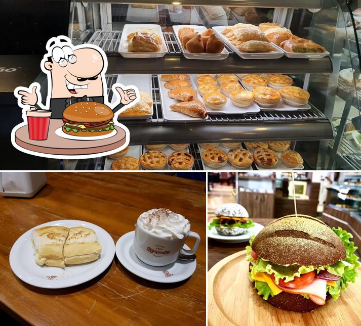 Experimente um hambúrguer no Panificadora Requinte