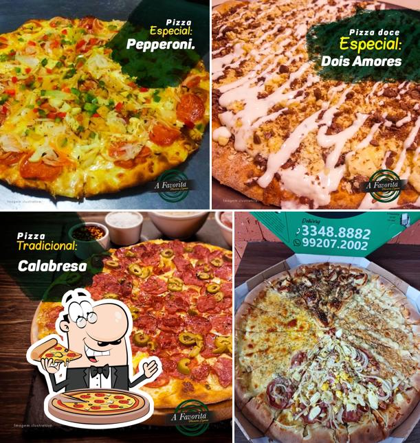Escolha pizza no A Favorita Espinheiros