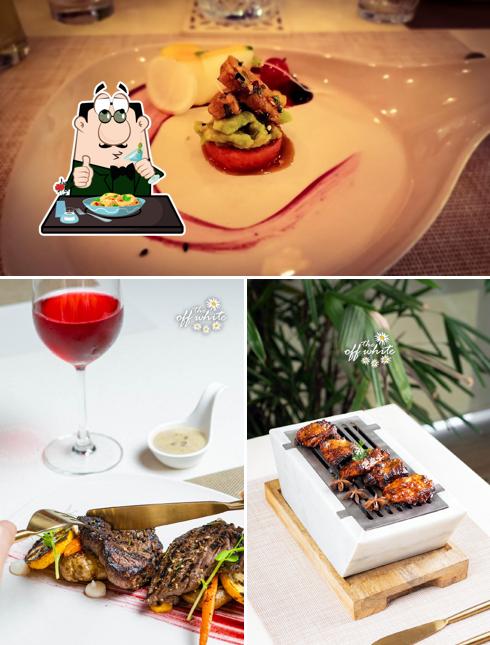 Food at The Off White Bar & Grill