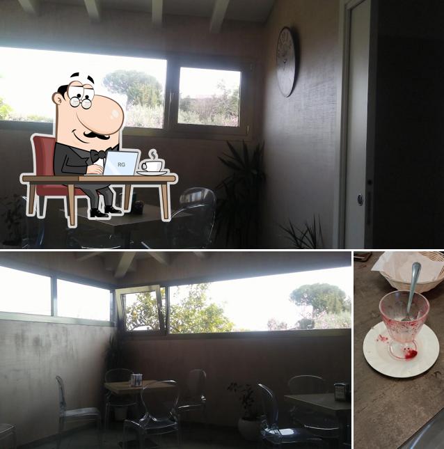 La interni e cibo del ristorante