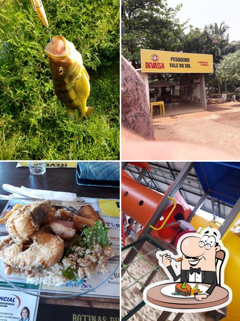 Pesqueiro Vale do Sol oferece uma variedade de refeições de peixe