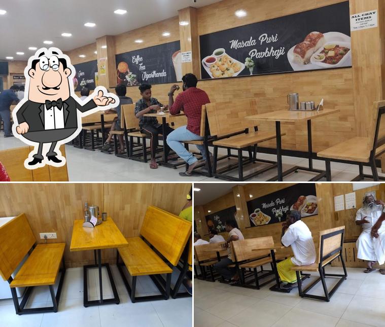 The interior of Aswins Sweets & Snacks , Puducherry