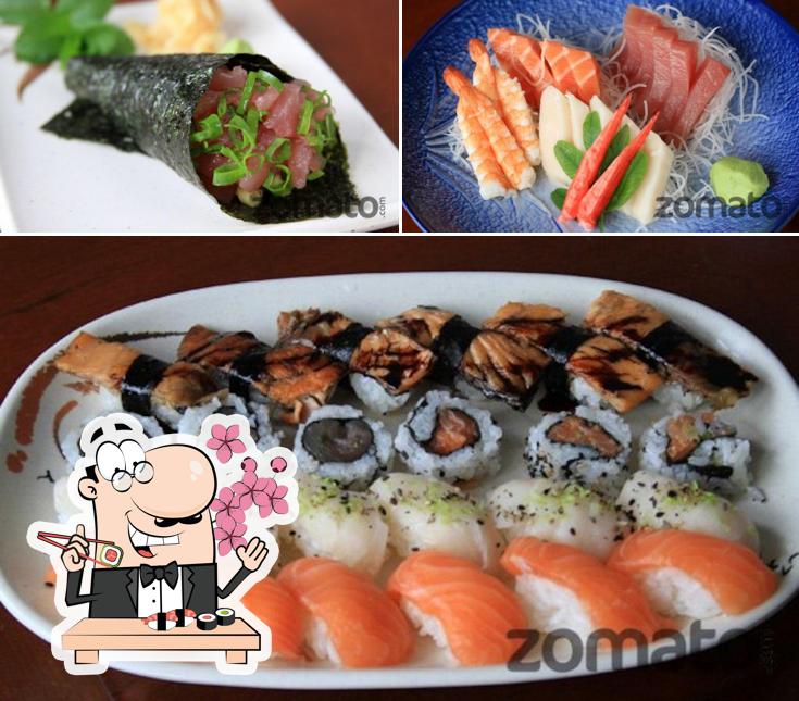 No Restaurante Mussashino, você pode tentar sushi