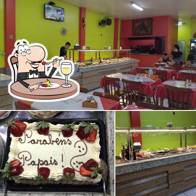 A ilustração do Prátikos Grill Restaurante’s comida e interior