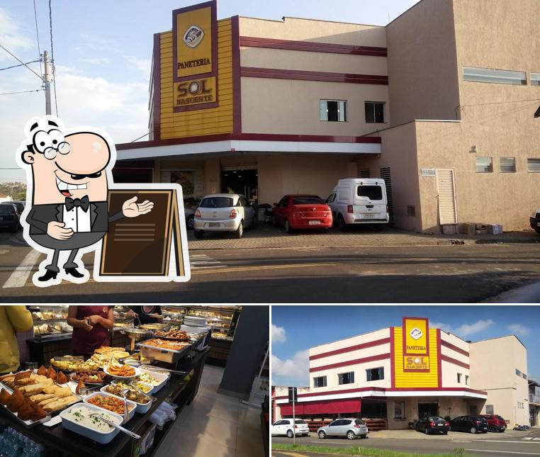 Entre diferentes coisas, exterior e comida podem ser encontrados no Paneteria Sol Nascente