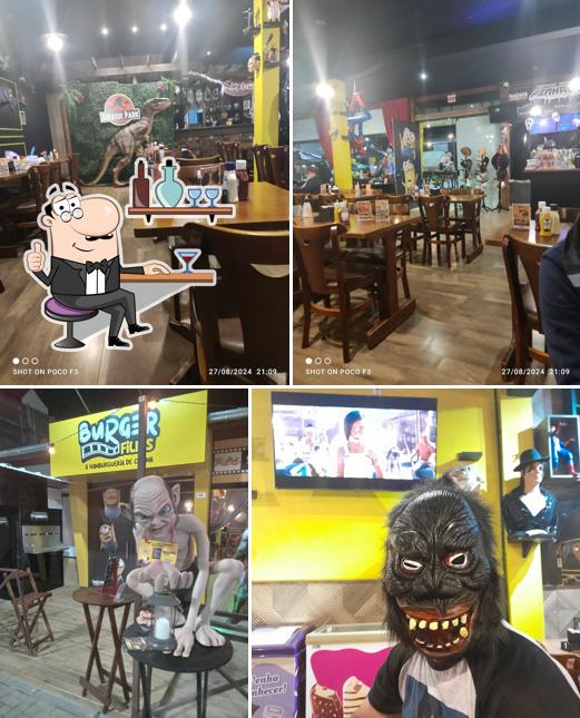 O interior do Burger Films - Hamburgueria Temática na Brunetti