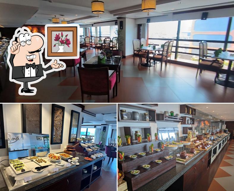 The interior of Keraleeyam Restaurant at The Raviz Calicut