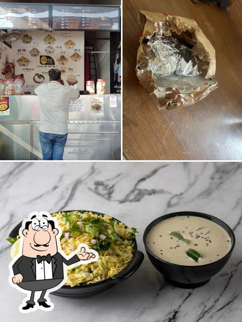 This is the picture displaying interior and food at Kande Pohe ani barach kahi