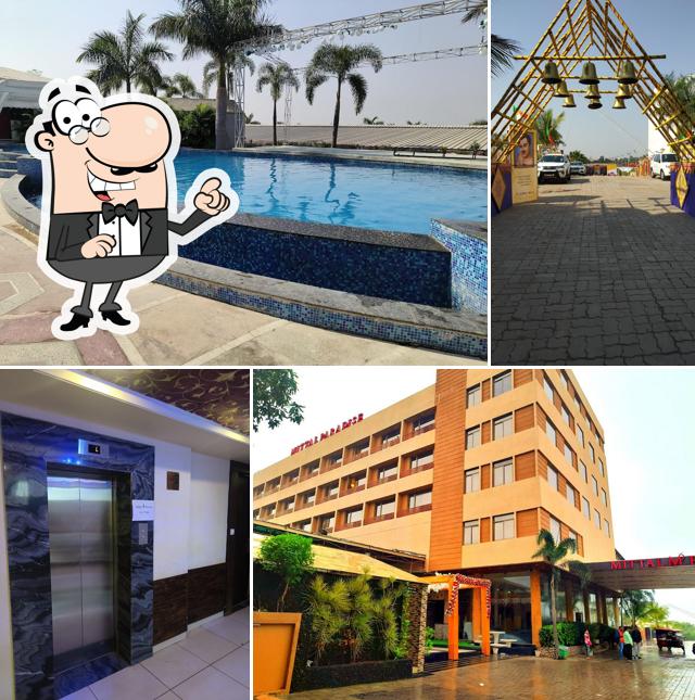 You can get some fresh air at the outside area of Hotel Mittal Paradise