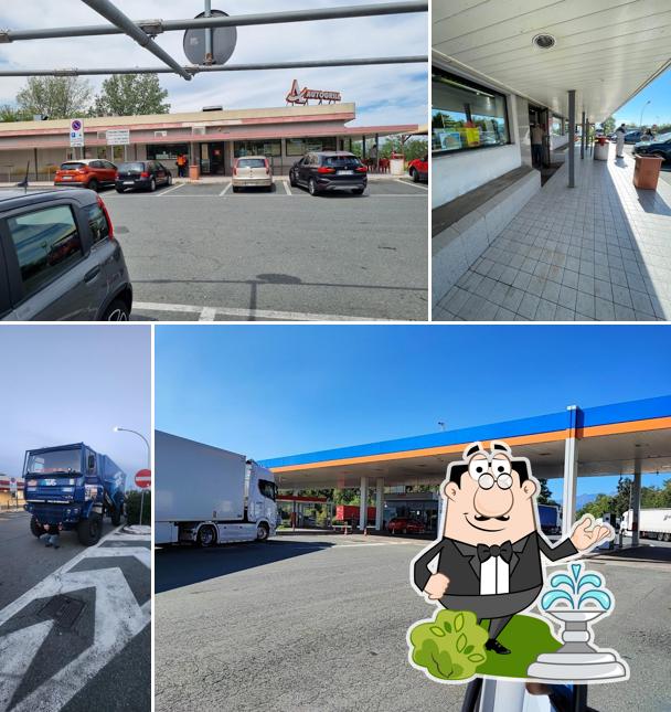 Goditi la vista dagli esterni di Autogrill Rivoli Nord