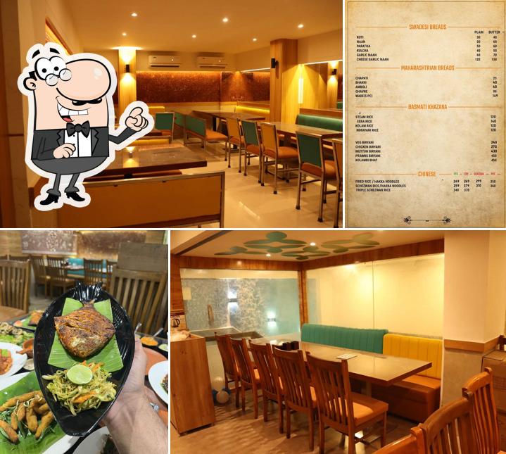 The interior of Konkan Curry House