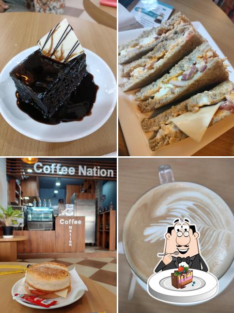 Chocolate cake at Coffee Nation Rohtak