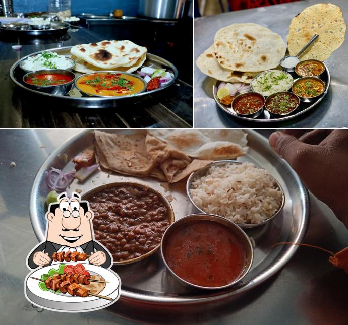 Food at Hotel Jay Maharashtra.( aakha masur)