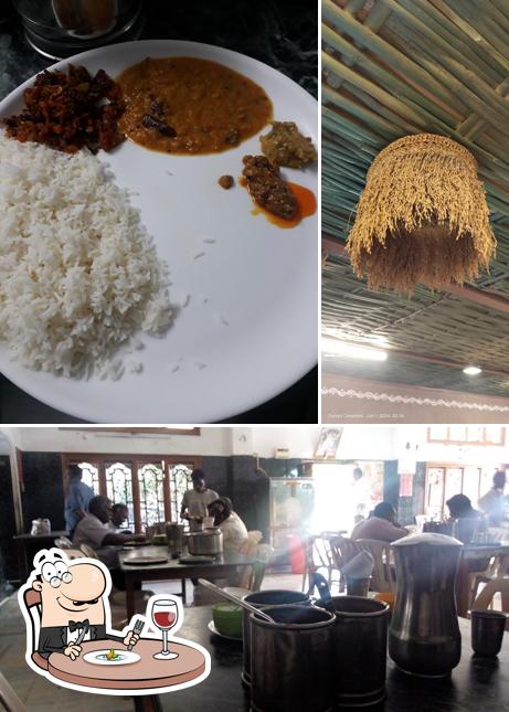 The picture of food and interior at Vanaja Student Mess and Function Hall