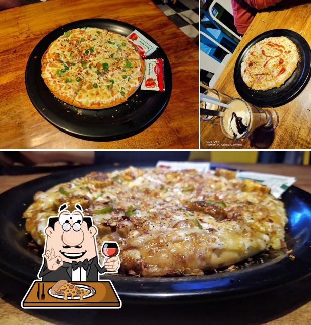 At Cafe Hash Tag, you can enjoy pizza