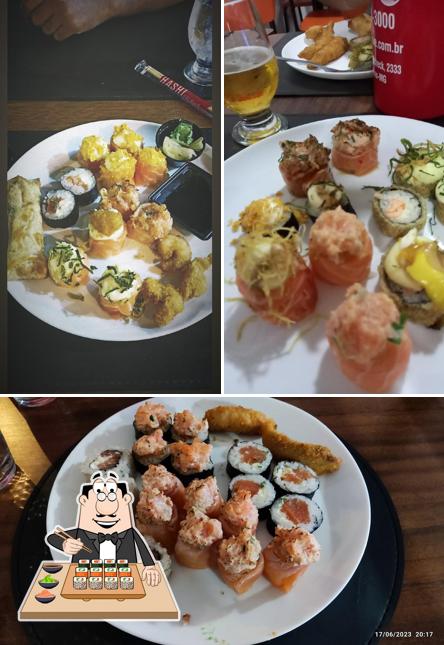 Presenteie-se com sushi no Sabori Restaurante Oriental