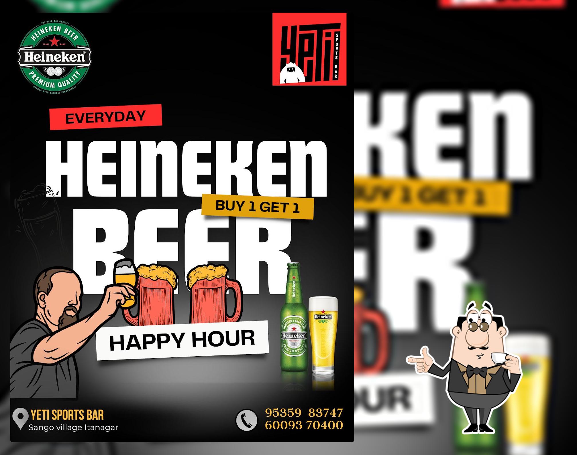 Yeti Sports Bar & Kitchen serves a variety of beverages