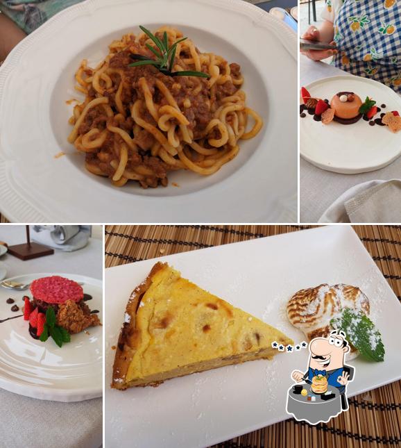 Platti al Ristorante la Terrazza della Val d'Orcia