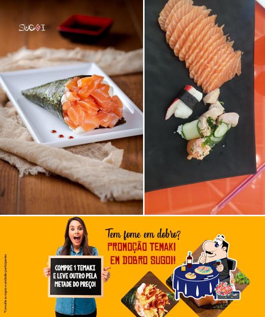 Consiga frutos do mar no Sugoi Sushi Box