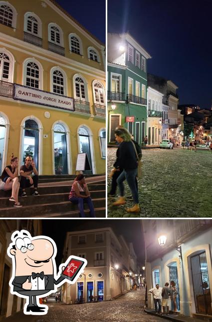 a parte exterior é uma característica importante do Restaurante Cajueiro