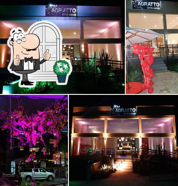 O exterior do Agratto Restaurante