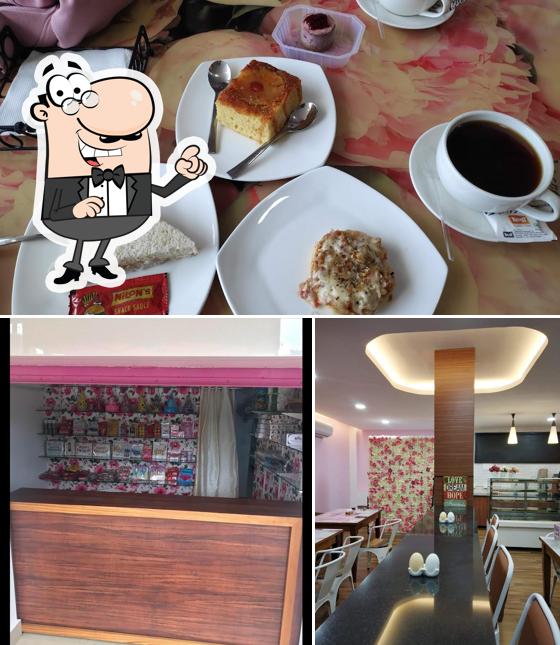 The picture of Michelle's Sweet Temptation Café & Bakery’s interior and beverage