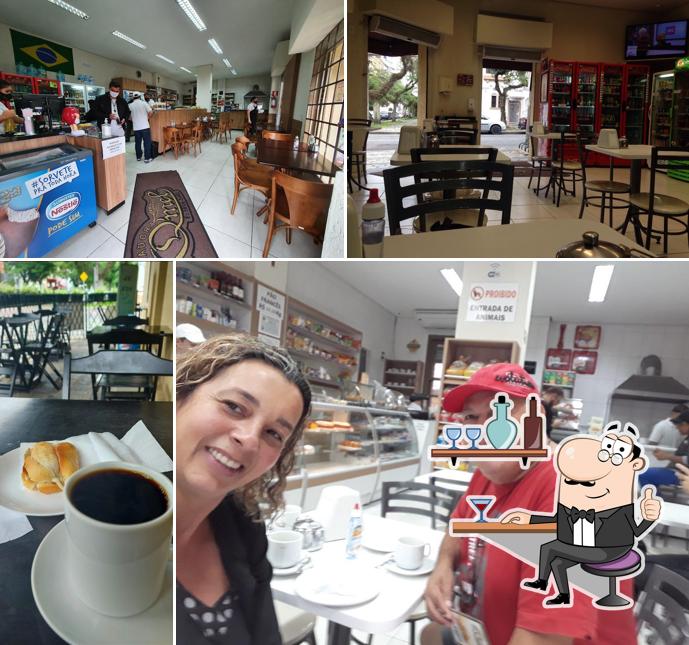 O interior do Q Mel Panificadora