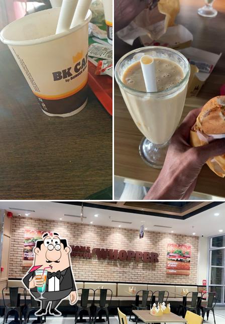 The restaurant's drink and interior