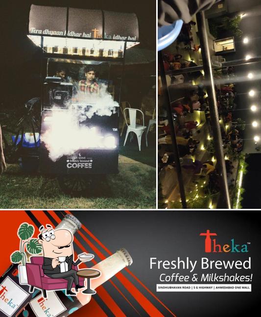 The interior of Theka Coffee