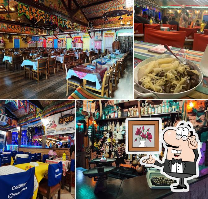 O interior do Cariri Restaurante e Casa de Forró