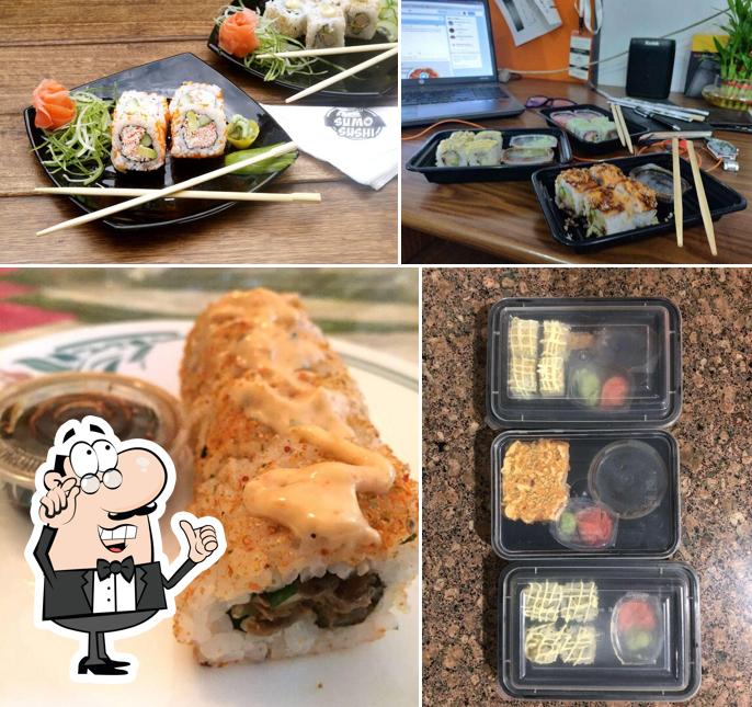 The restaurant's interior and food