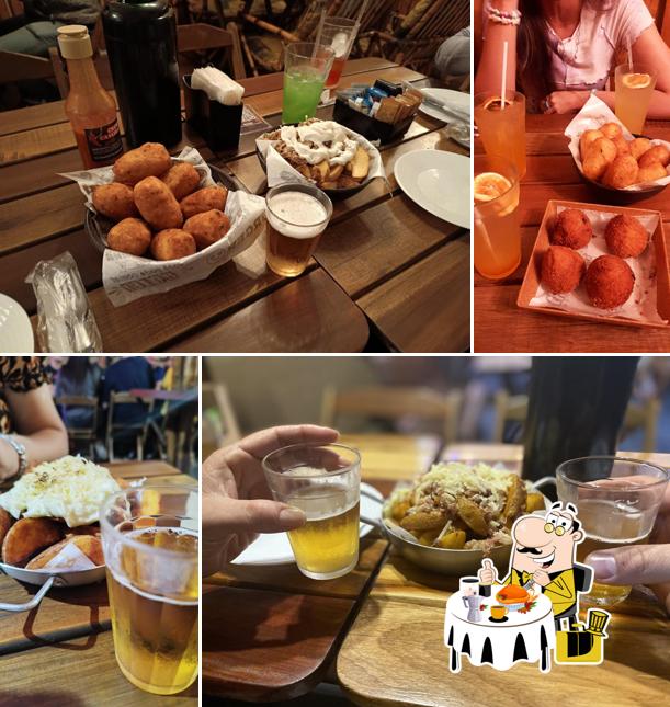 Platos en Santa Caldeira Beer e Burger