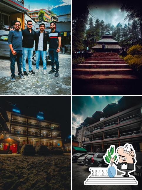 Enjoy the view at the outside area of The Brooks, Manali