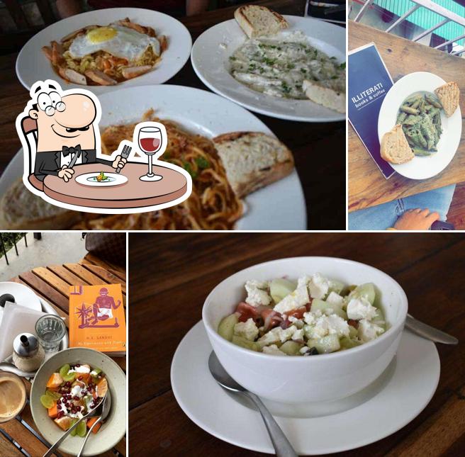 Meals at Illiterati Books And Coffee